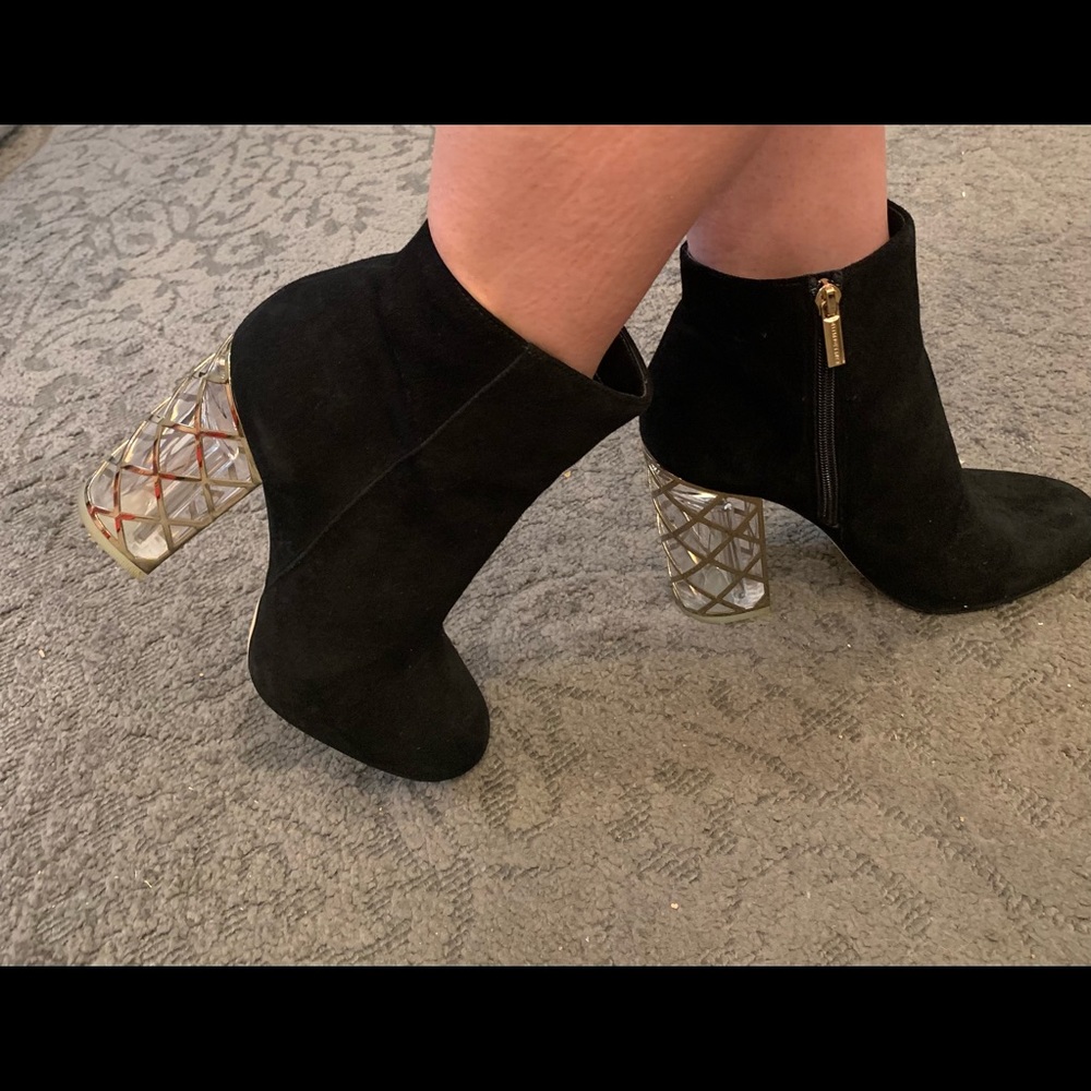 Karl Lagerfeld Paris Suede Booties, Size 8.5